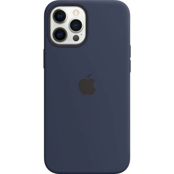 Apple - iPhone 12 Pro Max Silicone Case with MagSafe - Deep Navy